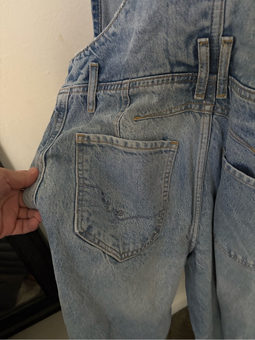 NWOT FREE PEOPLE WE THE FREE Good Luck Barrel Overalls | Going Steady MSRP $148 - Picture 13 of 13
